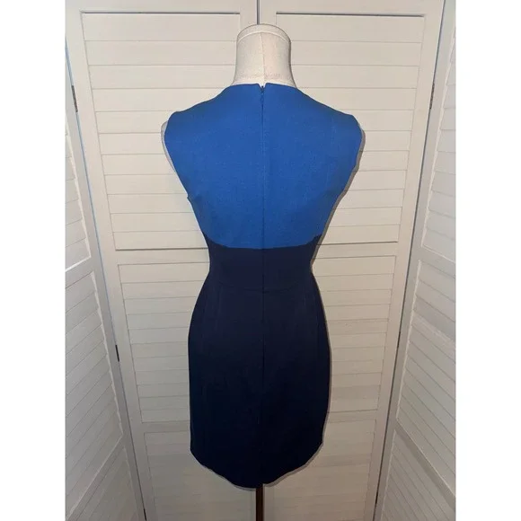 Banana Republic Petite Navy Blue Royal Blue Sheath Dress Size 6P - Picture 5 of 8